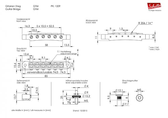 GTM Piezo Bro Gold, Les Paul 