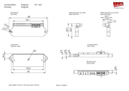 Flagship Pre Amp for Piezo bridge w/ 3 way switch